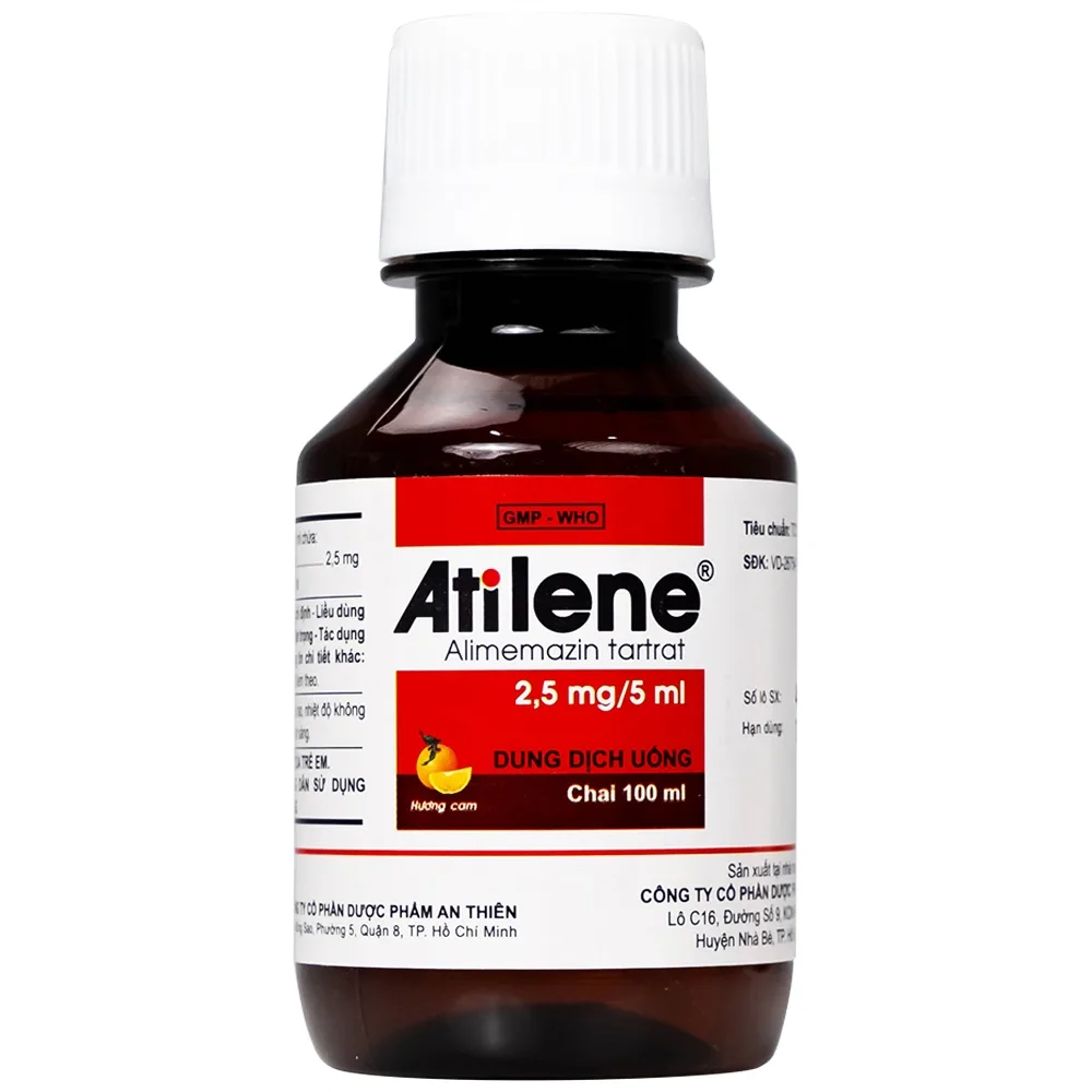 Hình ảnh Thuốc Atilene 2,5mg/5ml An Thiên điều trị các bệnh hô hấp, viêm mũi, hắt hơi, sổ mũi (100ml)