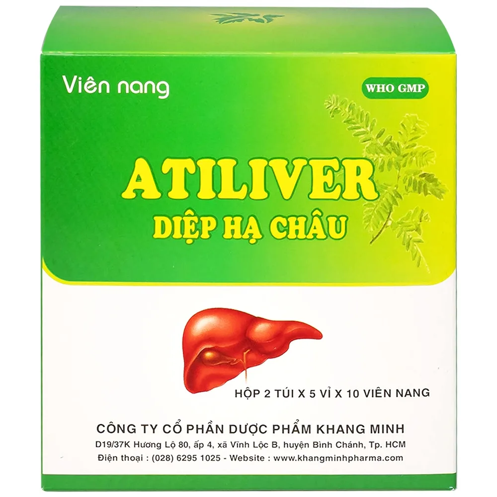 Hình ảnh Thuốc Atiliver Diệp Hạ Châu Khang Minh hỗ trợ điều trị viêm gan, tăng men gan (10 vỉ x 10 viên)