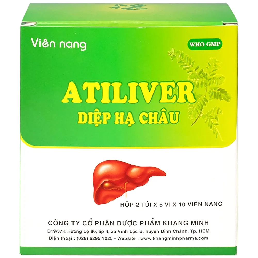 Hình ảnh Thuốc Atiliver Diệp Hạ Châu Khang Minh hỗ trợ điều trị viêm gan, tăng men gan (10 vỉ x 10 viên)