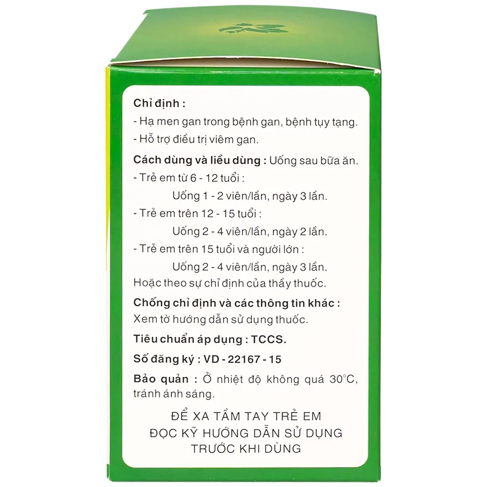 Hình ảnh Thuốc Atiliver Diệp Hạ Châu Khang Minh hỗ trợ điều trị viêm gan, tăng men gan (10 vỉ x 10 viên)