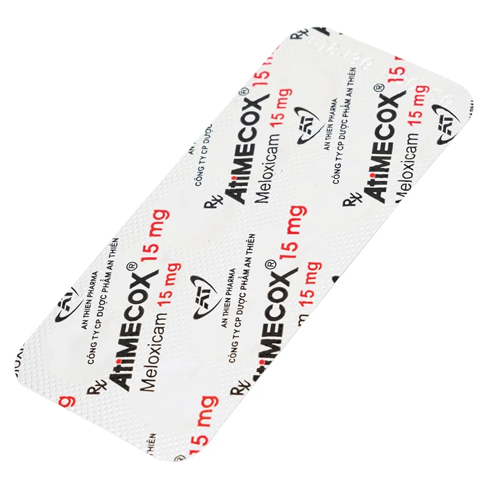 Hình ảnh Thuốc Atimecox 15mg An Thiên giảm các dấu hiệu và triệu chứng của viêm xương khớp (3 vỉ x 10 viên)