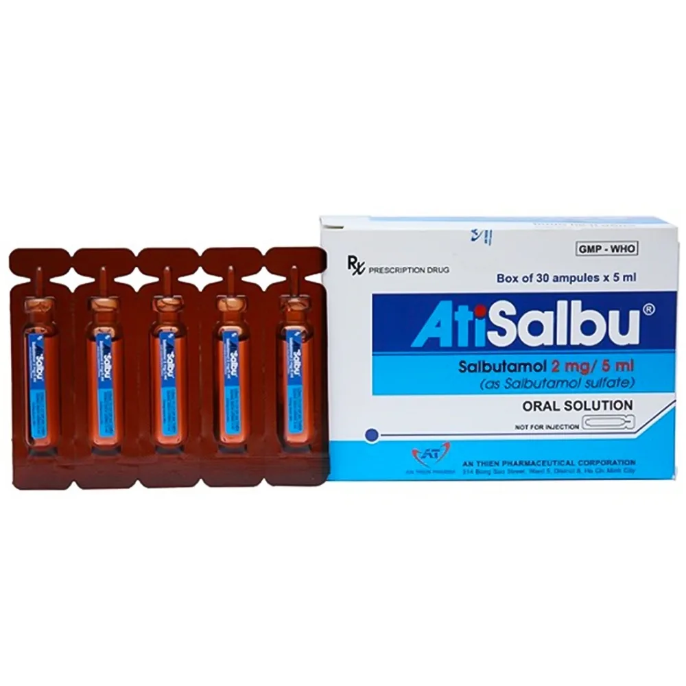 Hình ảnh Dung dịch uống Atisalbu An Thiên điều trị cơn hen, ngăn cơn co thắt phế quản (30 ống x 5ml)