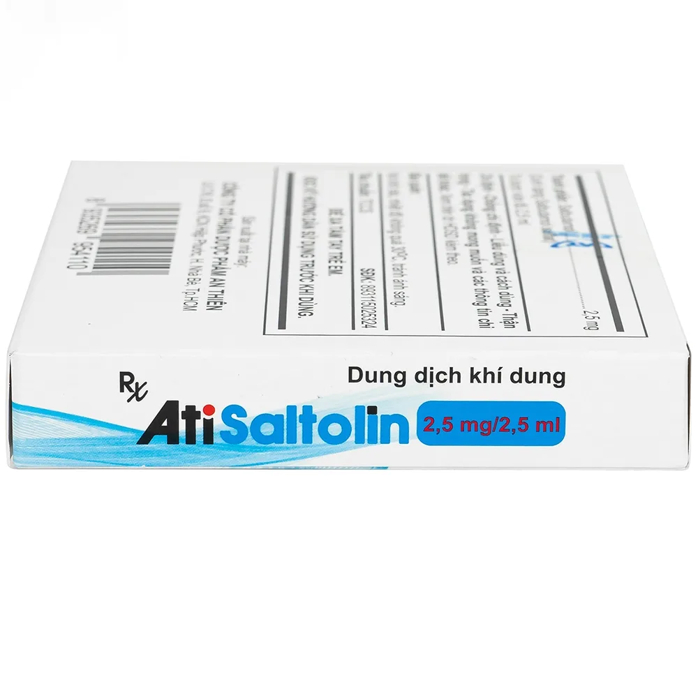 Hình ảnh Dung dịch khí dung AtiSaltolin 2,5mg/2,5ml An Thiên điều trị chứng co thắt phế quản (5 ống)