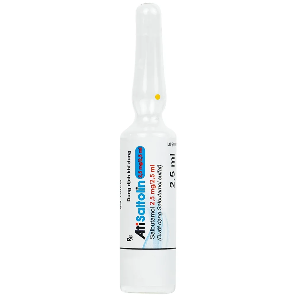 Hình ảnh Dung dịch khí dung AtiSaltolin 2,5mg/2,5ml An Thiên điều trị chứng co thắt phế quản (5 ống)