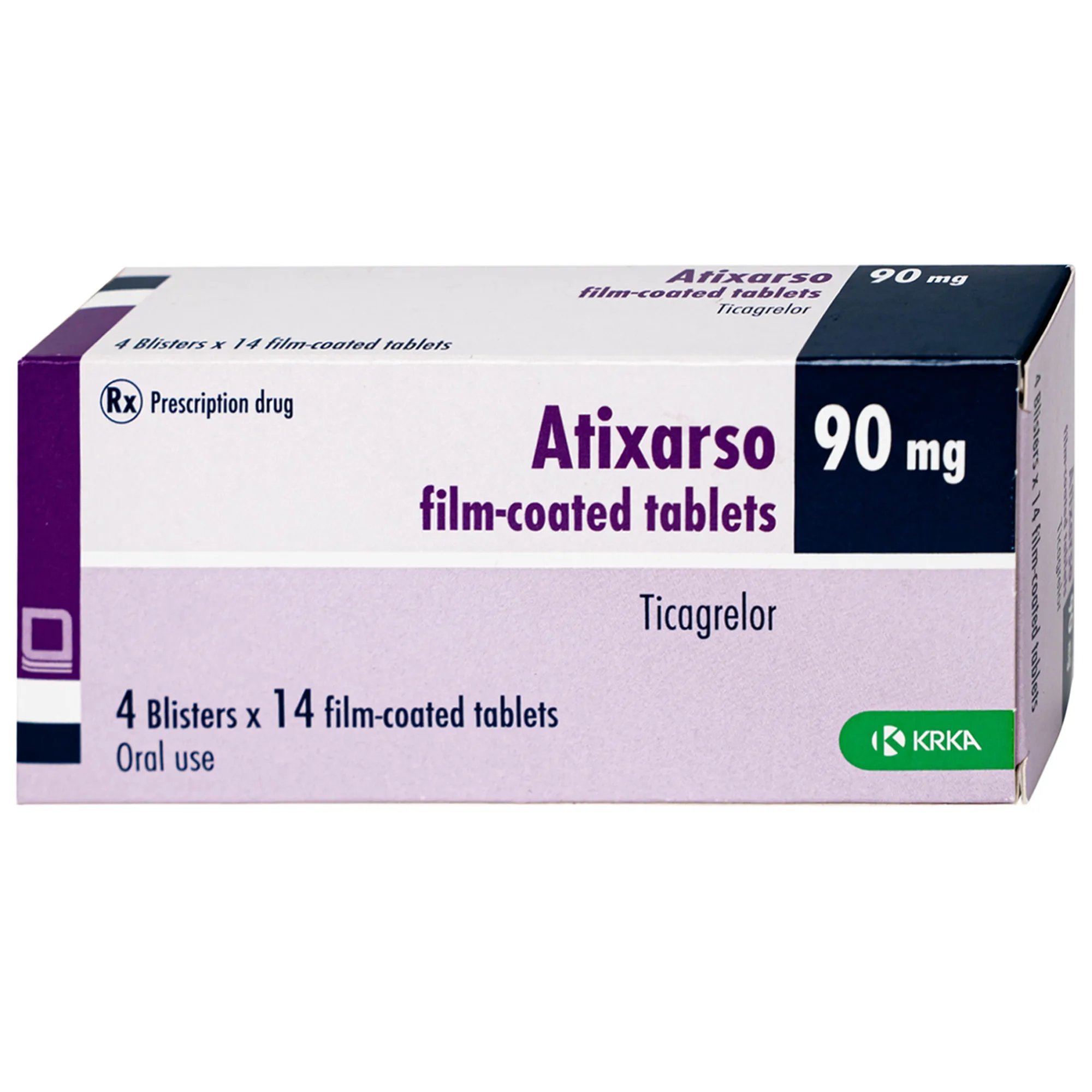 Hình ảnh Thuốc Atixarso 90mg Krka giảm nguy cơ bị lên cơn đau tim , đột quỵ (4 vỉ x 14 viên)