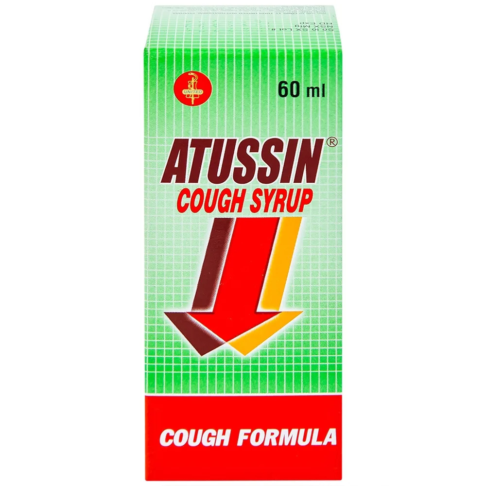 Hình ảnh Siro ho Atussin United hỗ trợ giảm các triệu chứng ho (60ml)
