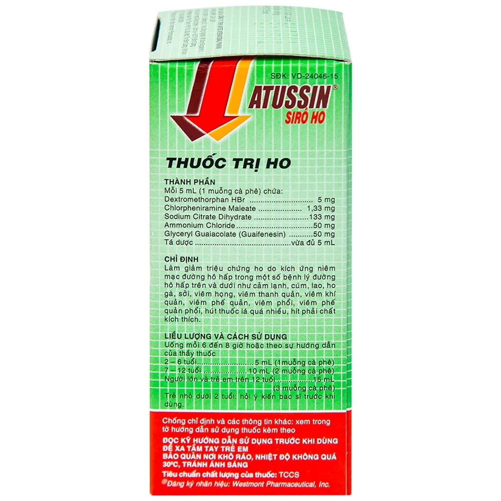 Hình ảnh Siro ho Atussin United hỗ trợ giảm các triệu chứng ho (60ml)