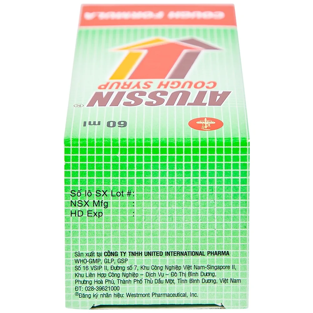Hình ảnh Siro ho Atussin United hỗ trợ giảm các triệu chứng ho (60ml)
