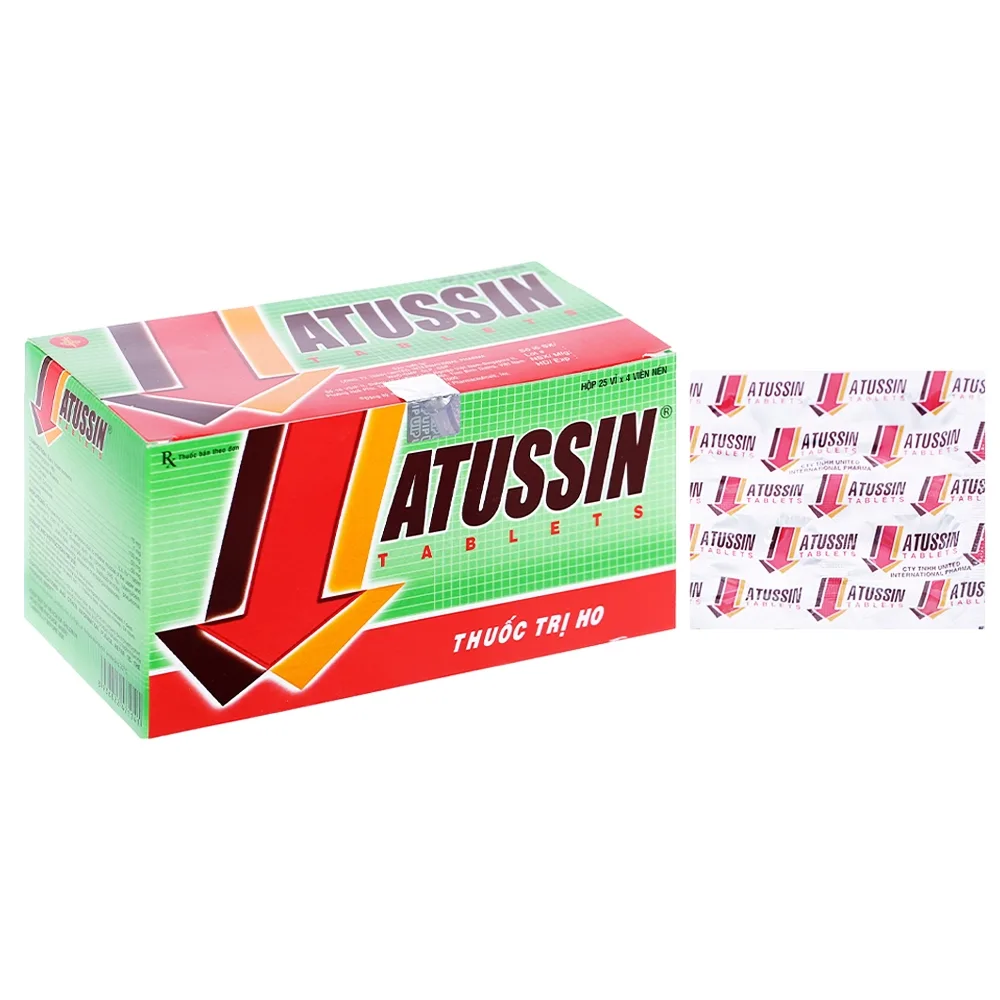Hình ảnh Thuốc Atussin United hỗ trợ giảm các triệu chứng ho (25 vỉ x 4 viên)