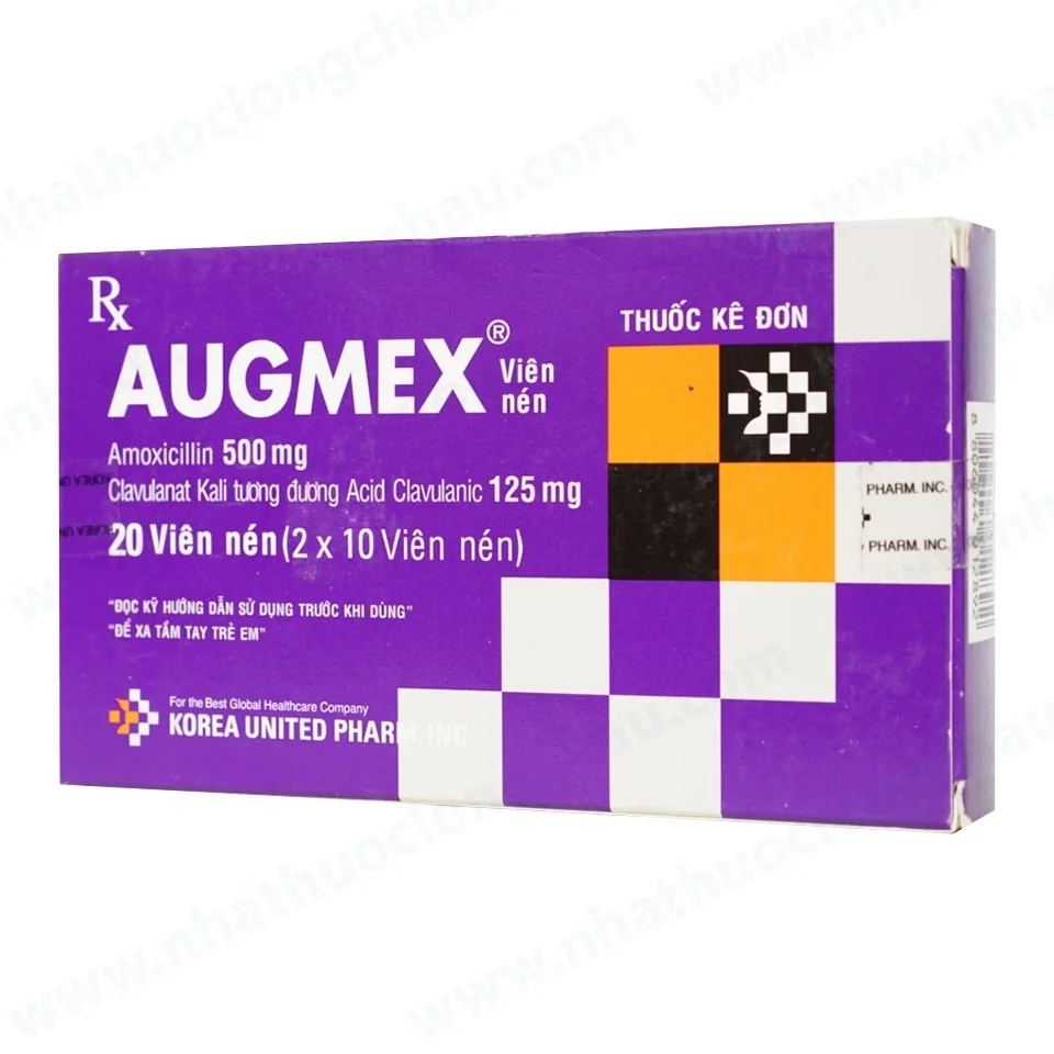 Hình ảnh Thuốc Augmex Korea United điều trị nhiễm khuẩn (2 vỉ x 10 viên)
