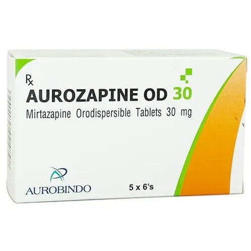 Hình ảnh Thuốc Aurozapine OD 30 Aurobindo điều trị trầm cảm (5 vỉ x 6 viên)