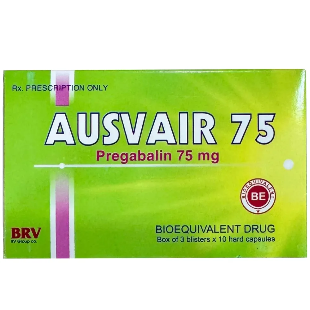 Hình ảnh Thuốc Ausvair 75 BV điều trị viêm, đau do dây thần kinh ngoại vi (3 vỉ x 10 viên)