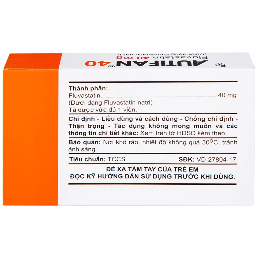 Hình ảnh Thuốc Autifan 40 An Thiên điều trị rối loạn lipid huyết (3 vỉ x 10 viên)