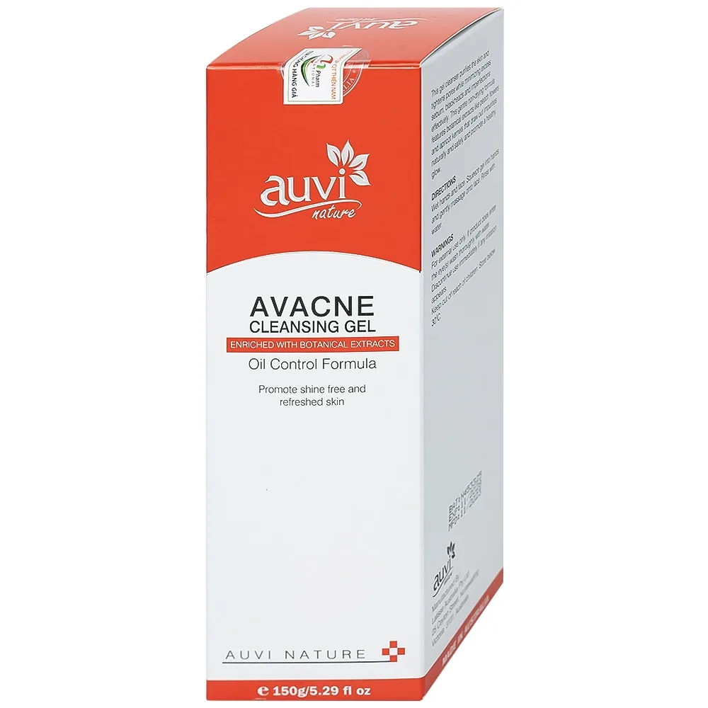 Hình ảnh Gel rửa mặt Avacne Cleansing Auvi giúp làm sạch và giảm nhờn, dưỡng ẩm và se khít lỗ chân lông (150g)