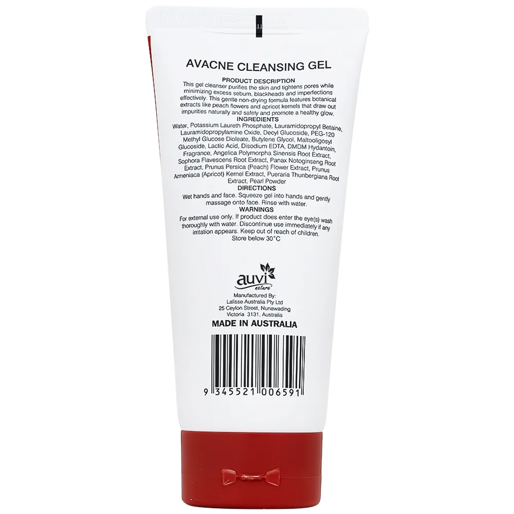 Hình ảnh Gel rửa mặt Avacne Cleansing Auvi giúp làm sạch và giảm nhờn, dưỡng ẩm và se khít lỗ chân lông (150g)