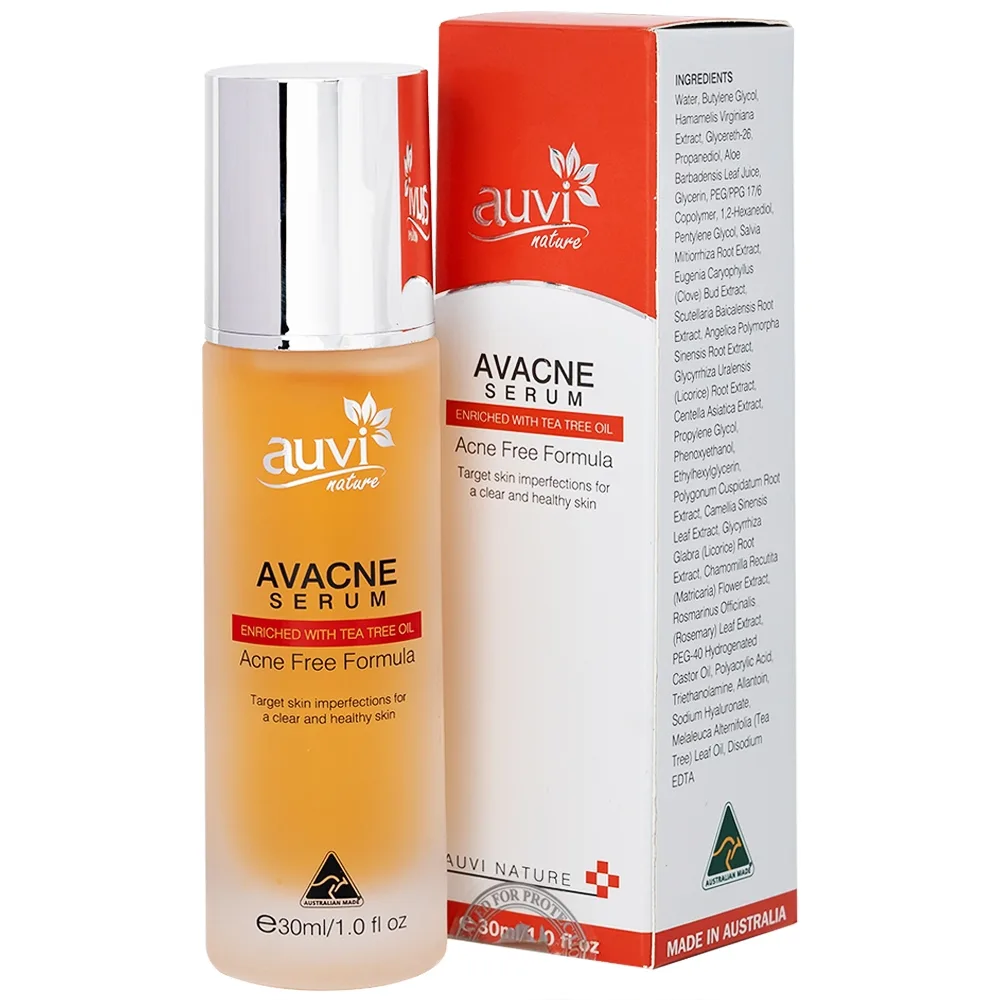 Hình ảnh Tinh chất Avacne Serum Auvi Natrure giúp kiểm soát nhờn, giảm mụn và mờ vết thâm (30ml)