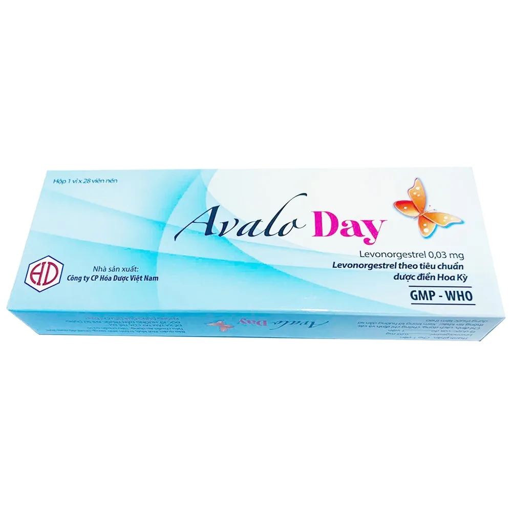 Hình ảnh Thuốc tránh thai hằng ngày Avalo Day 0,03mg Hóa Dược (1 vỉ x 28 viên)