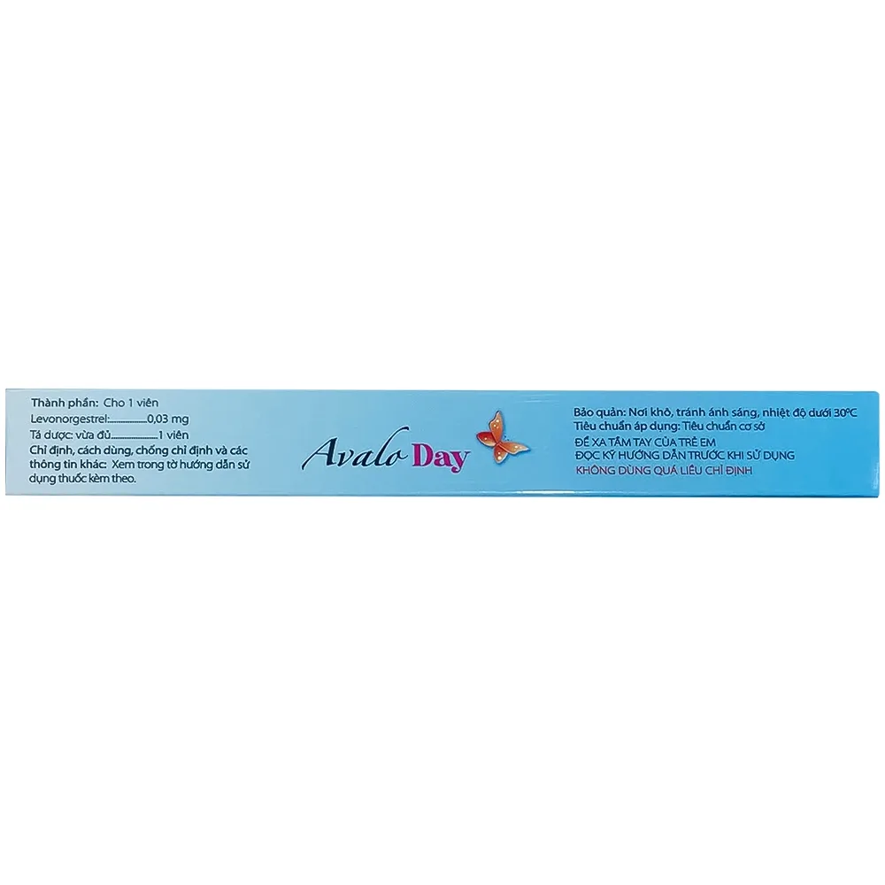Hình ảnh Thuốc tránh thai hằng ngày Avalo Day 0,03mg Hóa Dược (1 vỉ x 28 viên)