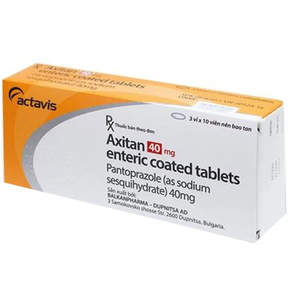 Hình ảnh Thuốc Axitan 40mg Actavis điều trị trào ngược dạ dày - thực quản (3 vỉ x 10 viên)