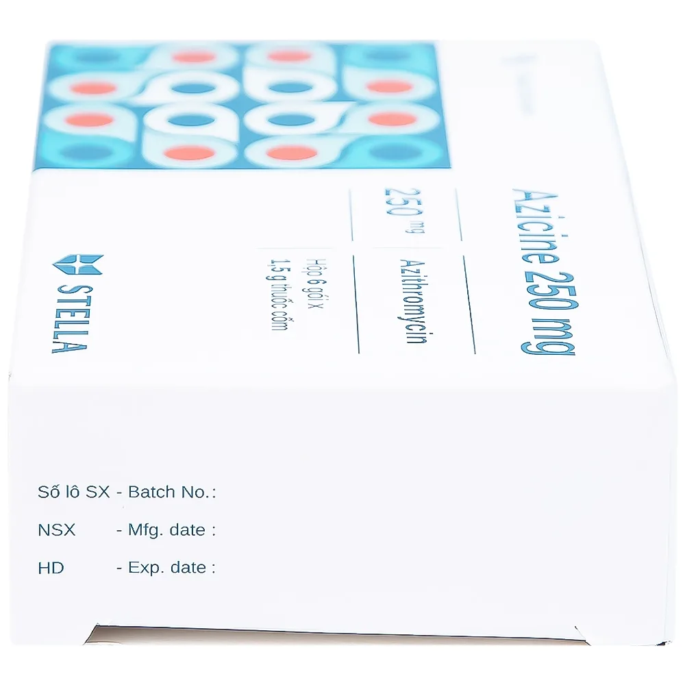 Hình ảnh Thuốc cốm Azicine 250mg Stella điều trị nhiễm khuẩn (6 gói x 1g)