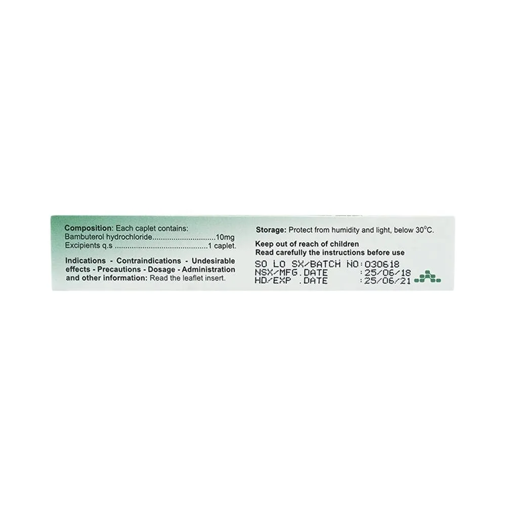 Hình ảnh Thuốc Baburol Agimexpharm điều trị hen phế quản, viêm phế quản (3 vỉ x 10 viên)