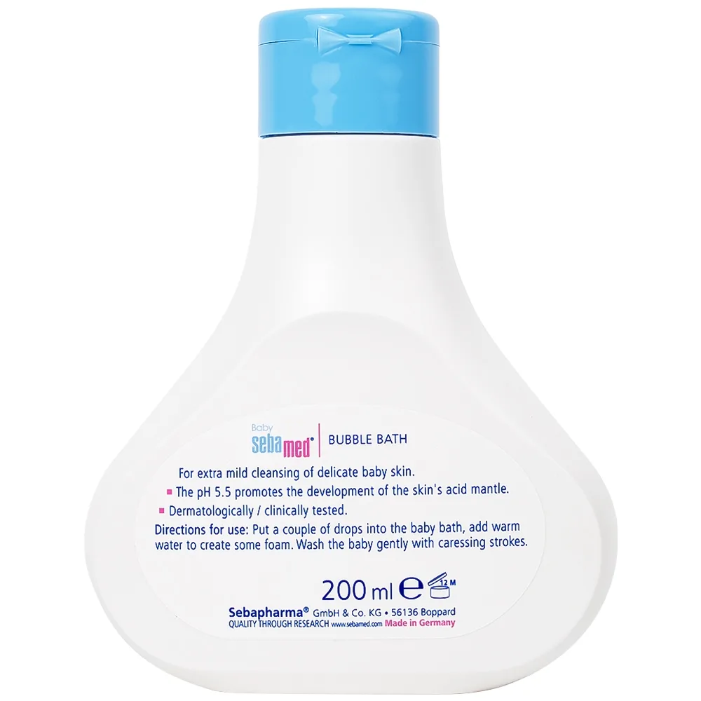 Hình ảnh Sữa tắm Baby Sebamed Bubble Bath pH5.5 giúp làm sạch bụi bẩn bám trên da bé (200ml)