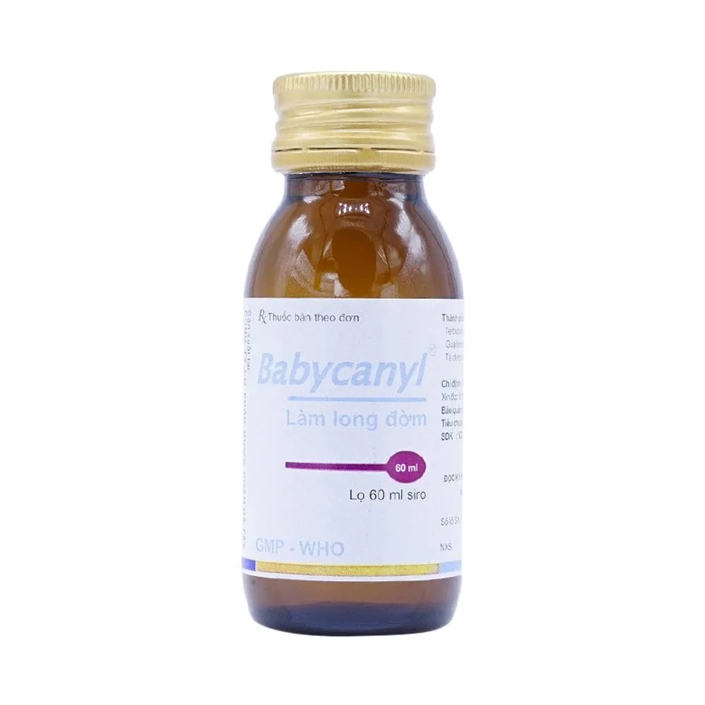 Hình ảnh Siro Babycanyl Hataphar điều trị ho do hen phế quản, viêm phế quản (60ml)