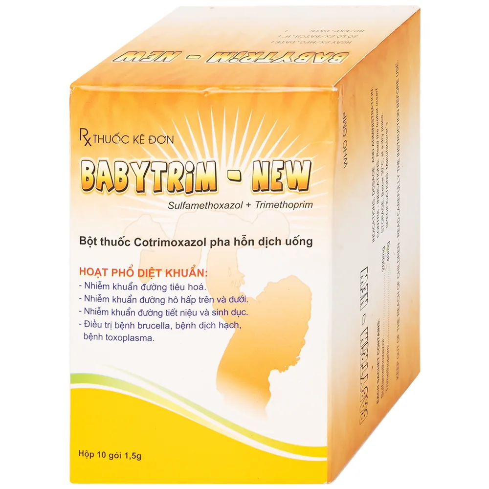 Hình ảnh Bột uống Babytrim - New Pharbaco điều trị nhiễm khuẩn (10 gói x 1.5g)