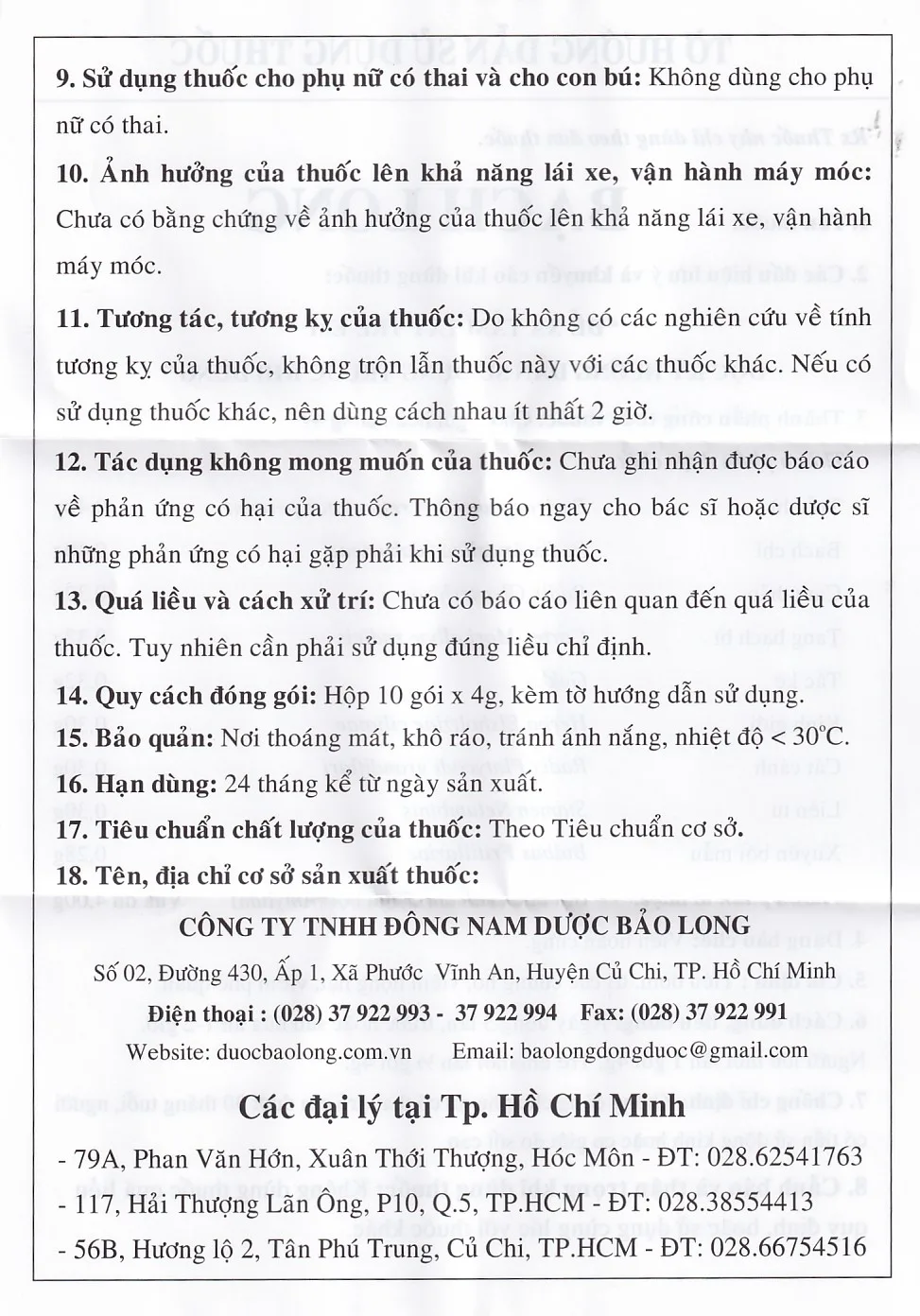 Hình ảnh Thuốc Bạch Long Bổ Phổi Trừ Ho tiêu đờm, trị các chứng ho, viêm họng hạt, viêm phế quản (10 gói)