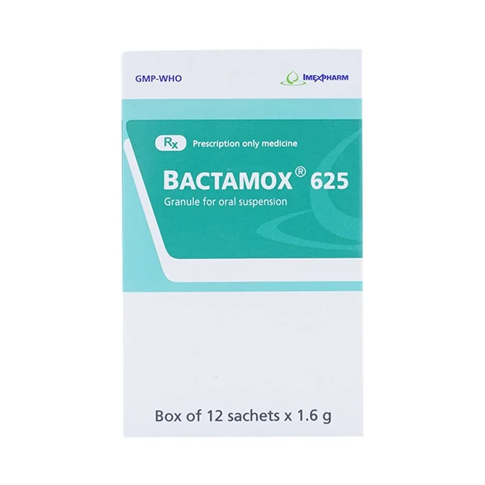 Hình ảnh Thuốc cốm Bactamox 625 Imexpharm điều trị nhiễm khuẩn (12 gói)