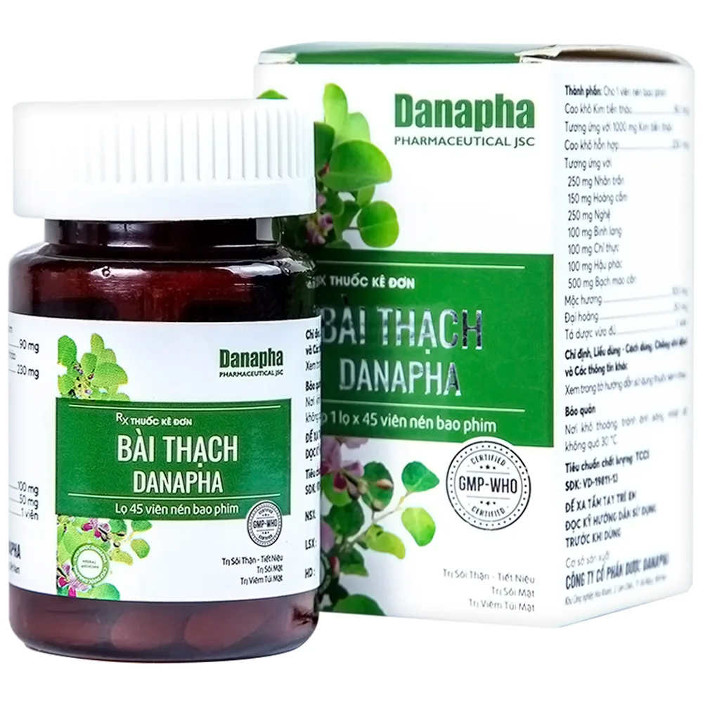 Hình ảnh Thuốc Bài Thạch Danapha điều trị sỏi thận - tiết niệu, sỏi mật (45 viên)