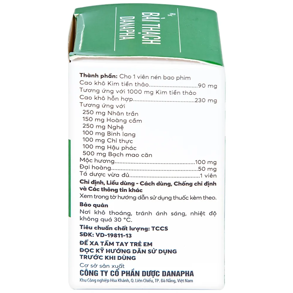Hình ảnh Thuốc Bài Thạch Danapha điều trị sỏi thận - tiết niệu, sỏi mật (45 viên)
