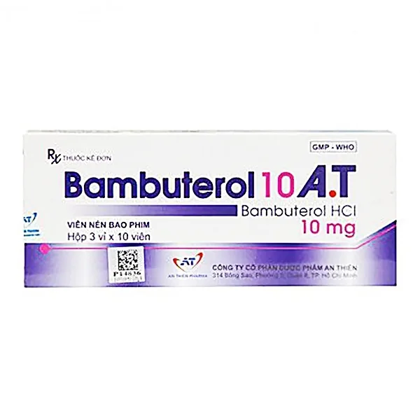 Hình ảnh Thuốc Bambuterol 10 A.T An Thiên điều trị hen phế quản, viêm phế quản mạn tính (3 vỉ x 10 viên)