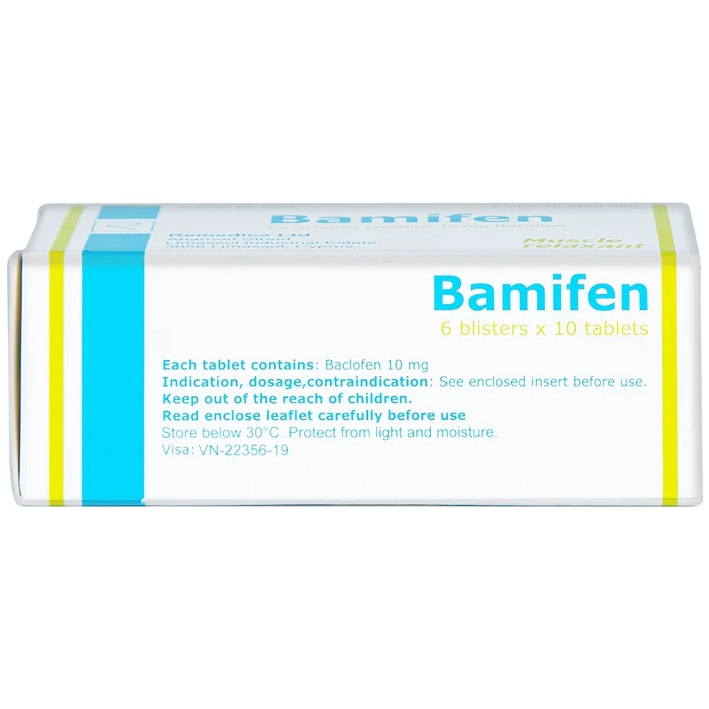 Hình ảnh Thuốc Bamifen 10mg Remedica giảm co cứng cơ vân (6 vỉ x 10 viên)