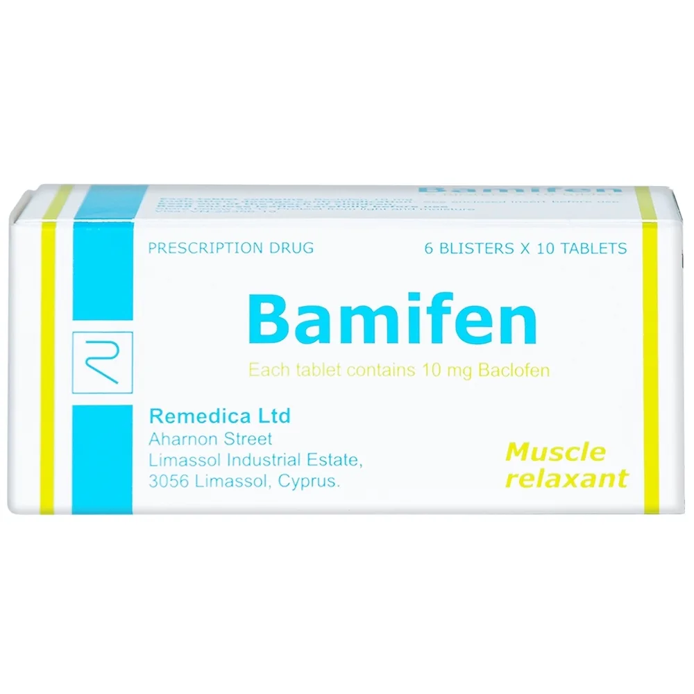 Hình ảnh Thuốc Bamifen 10mg Remedica giảm co cứng cơ vân (6 vỉ x 10 viên)