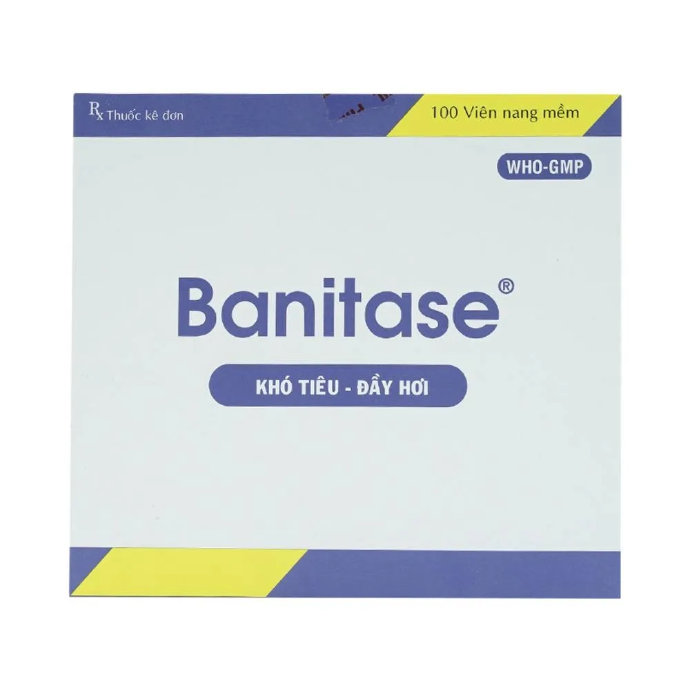 Hình ảnh Thuốc Banitase Phil Inter điều trị khó tiêu đầy hơi (20 vỉ x 5 viên)