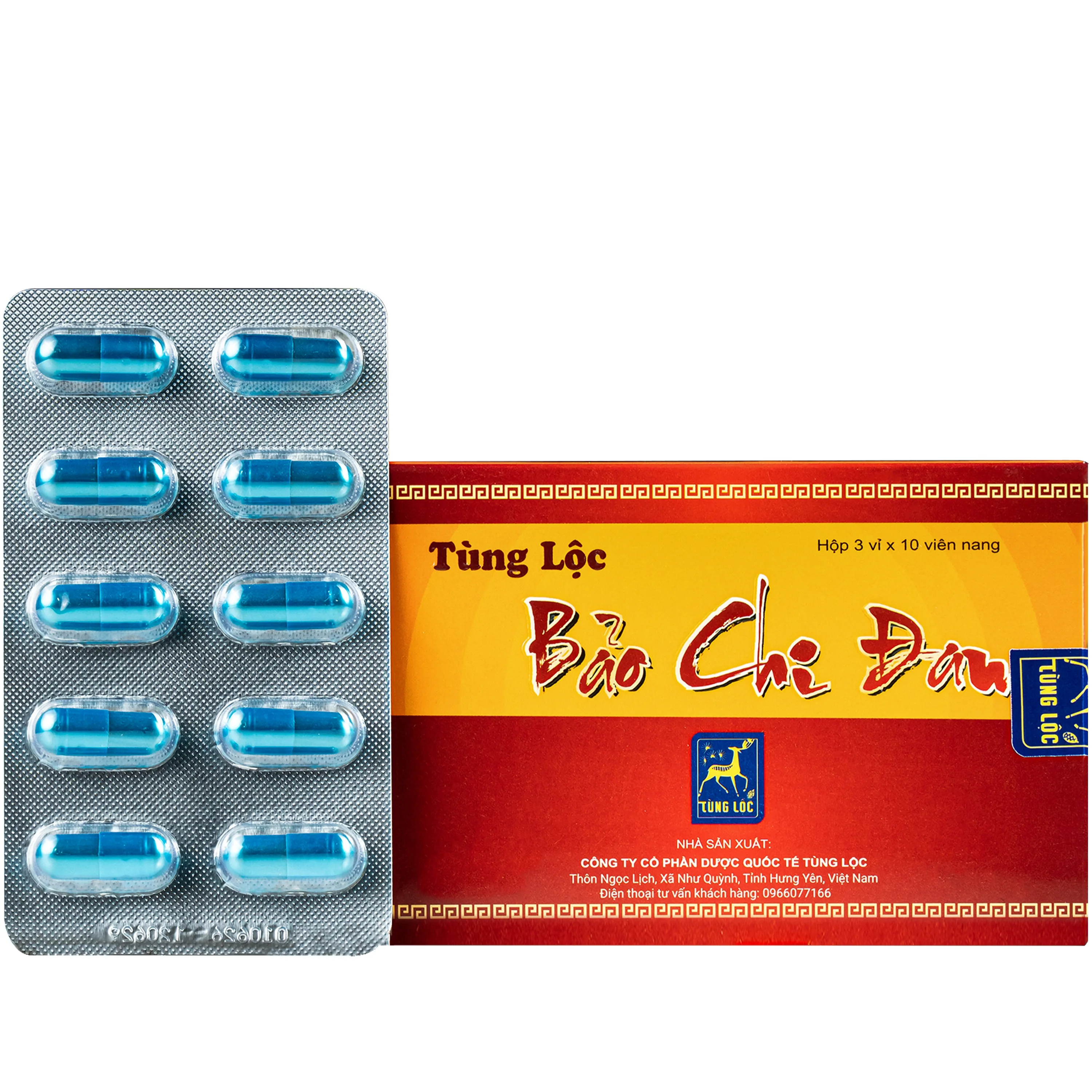 Hình ảnh Thuốc Bảo chi đan Tùng lộc điều trị chứng ra mồ hôi tay (3 vỉ x 10 viên)