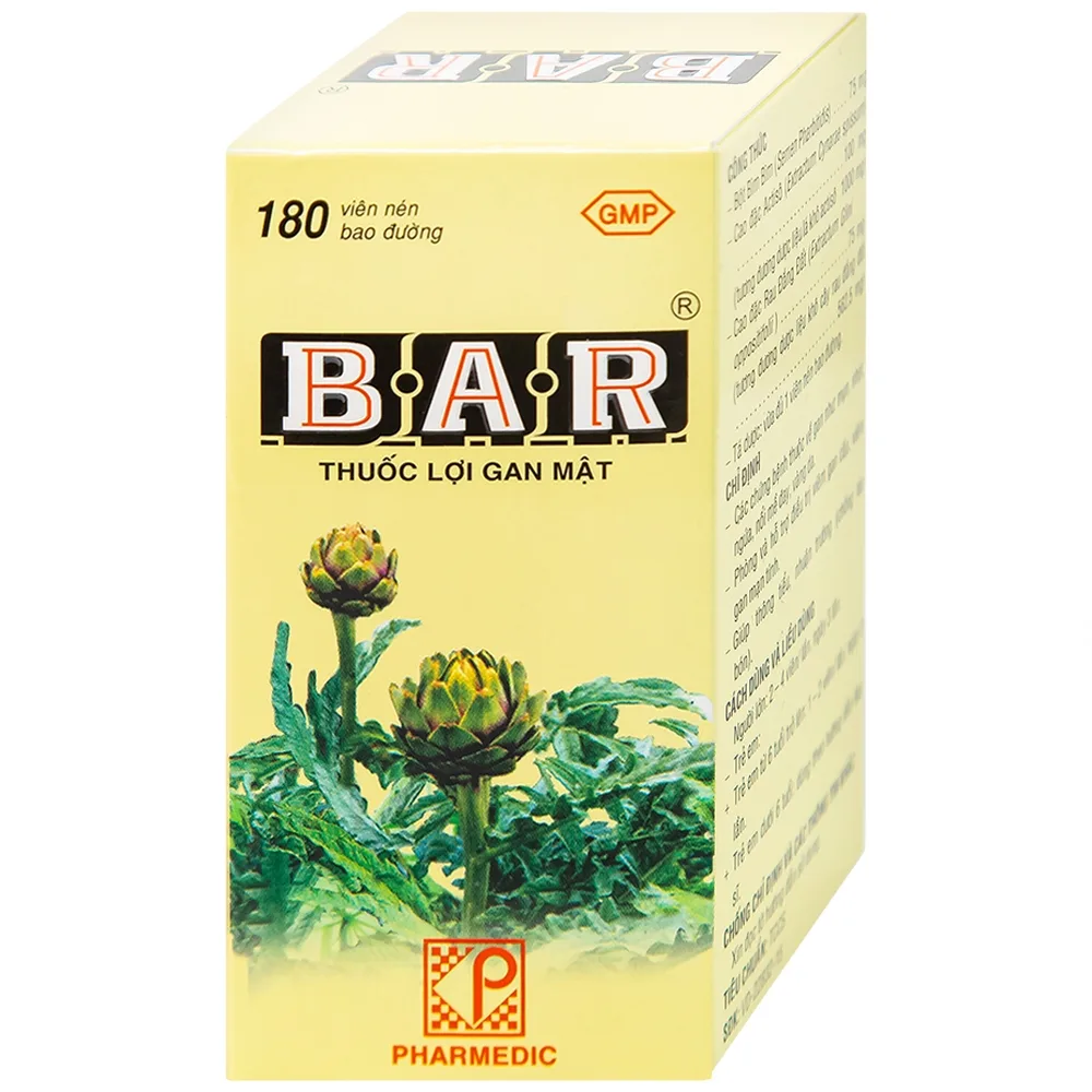 Hình ảnh Thuốc lợi gan mật Bar Pharmedic điều trị các bệnh về gan (180 viên)