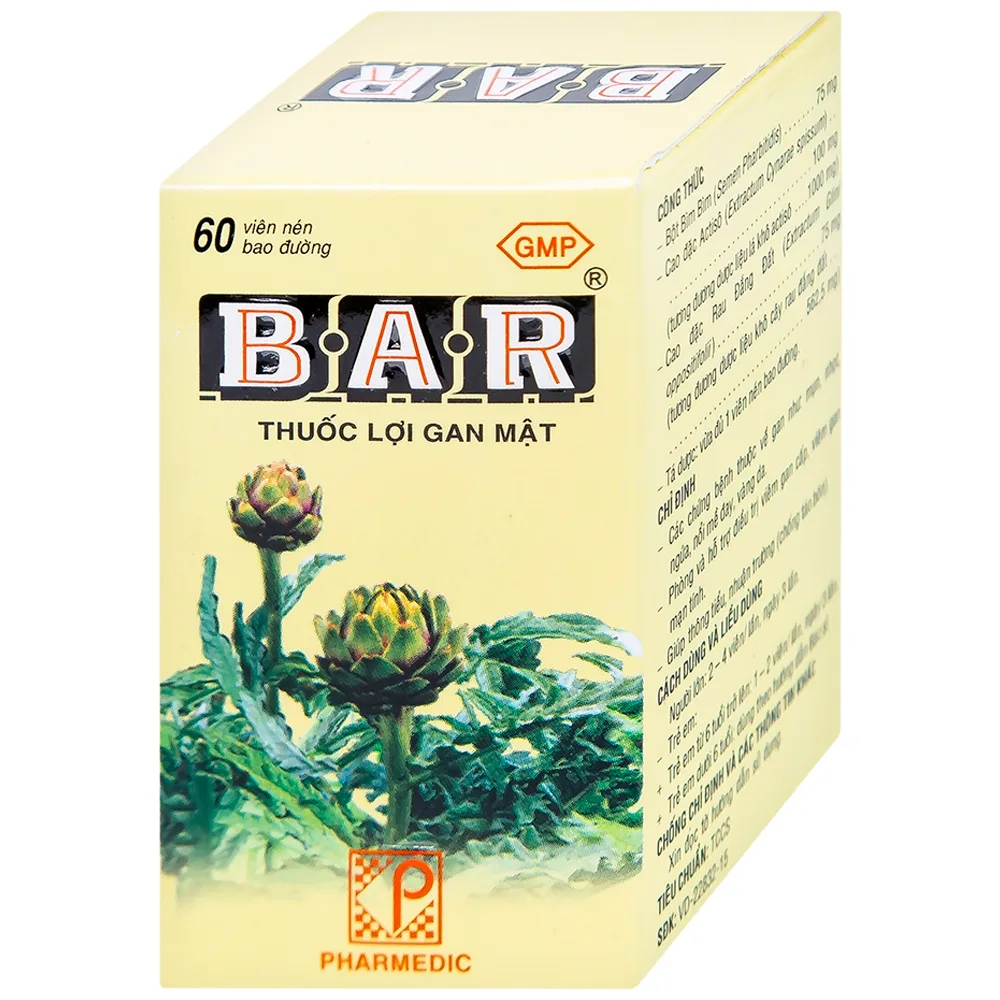 Hình ảnh Thuốc lợi gan mật Bar Pharmedic điều trị các bệnh về gan (60 viên)
