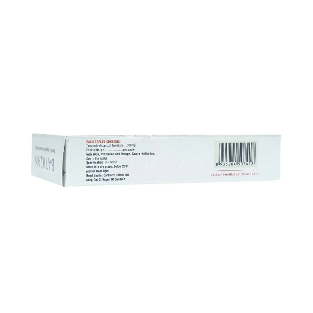 Hình ảnh Thuốc Batigan 300mg Phương Đông hỗ trợ điều trị nhiễm HIV-1, viêm gan B mạn tính (3 vỉ x 10 viên)