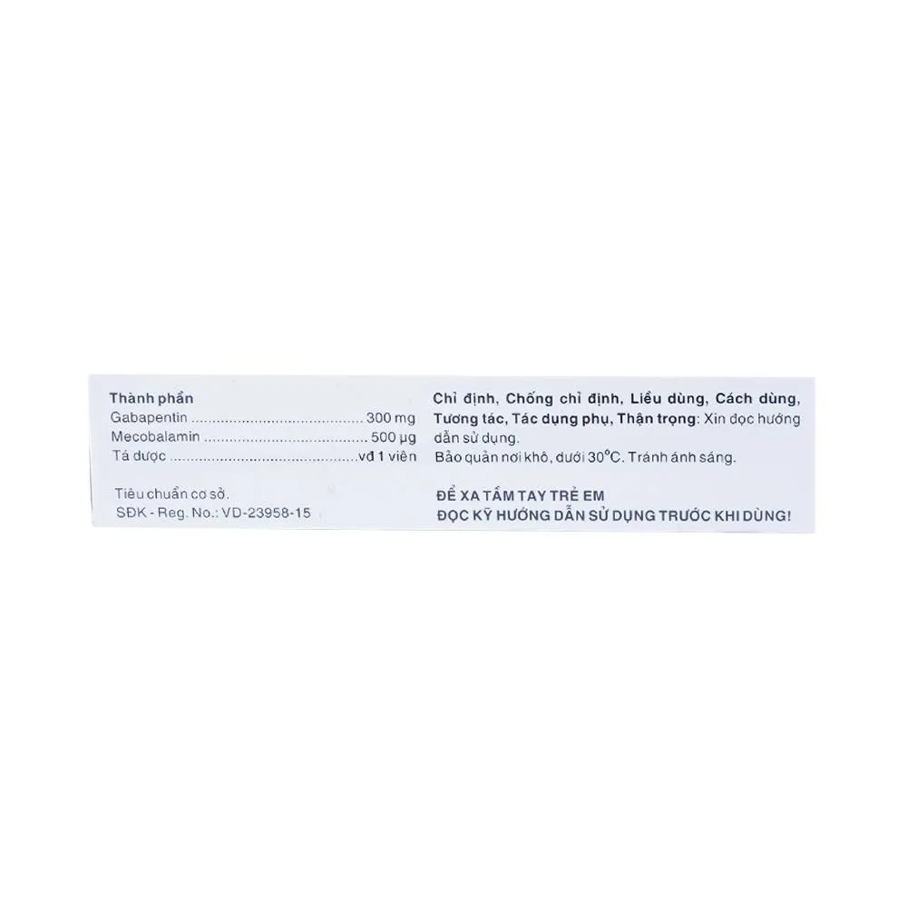 Hình ảnh Thuốc Bazato 300mg Hasan điều trị các triệu chứng đau thần kinh (3 vỉ x 10 viên)