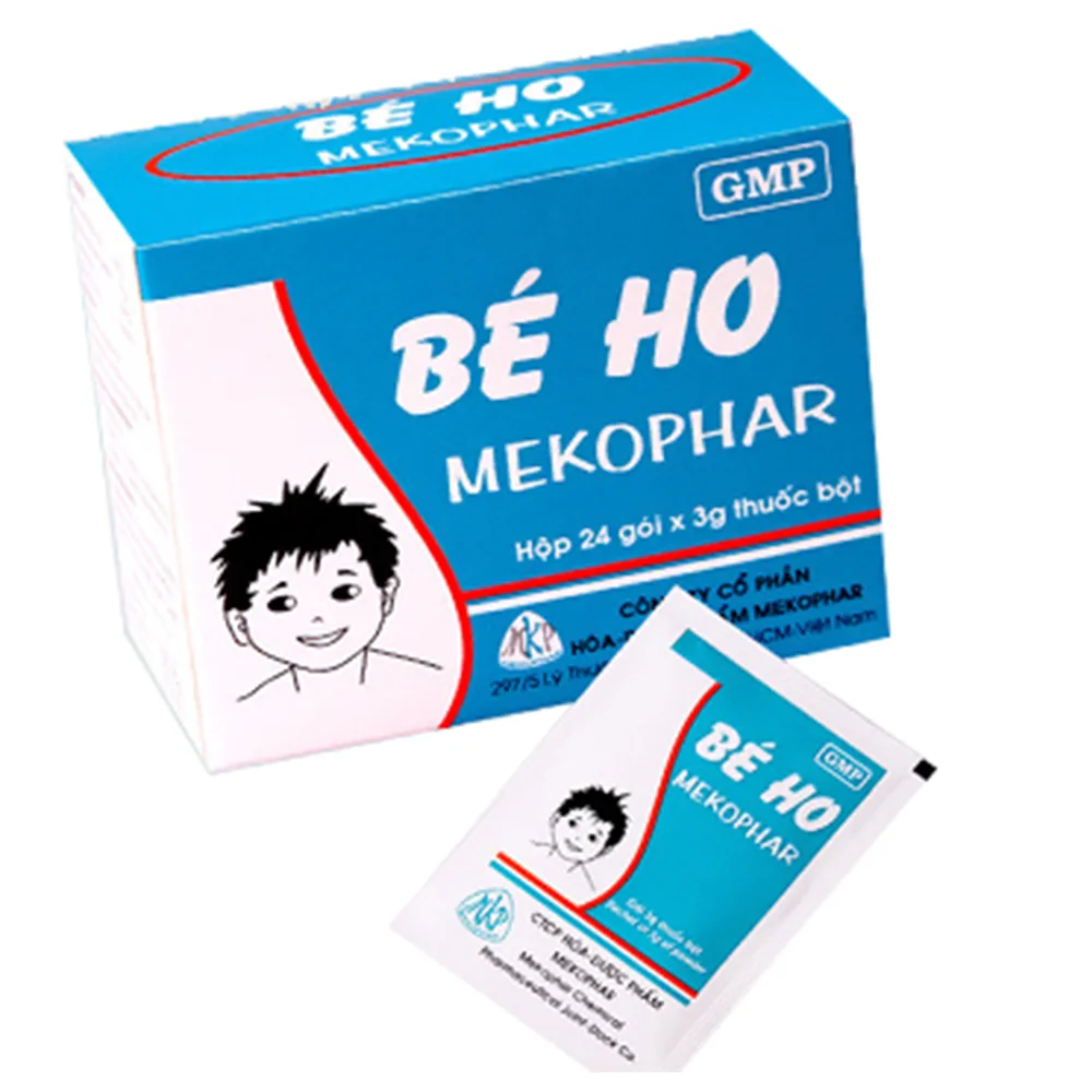 Hình ảnh Thuốc Bé Ho Mekophar giảm ho do cảm lạnh, cúm (24 gói x 3g)