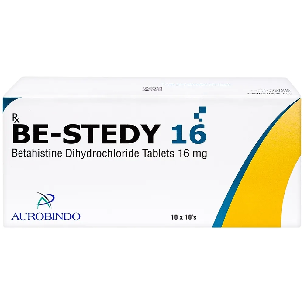 Hình ảnh Thuốc Be-Stedy 16mg Aurobindo điều trị chứng chóng mặt, ù tai (10 vỉ x 10 viên)