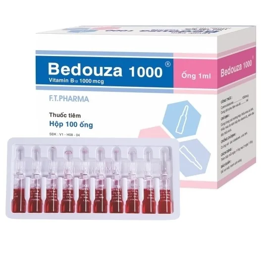Hình ảnh Thuốc tiêm Bedouza 1000 Dược 3-2 điều trị thiếu máu (10 vỉ x 10 ống)