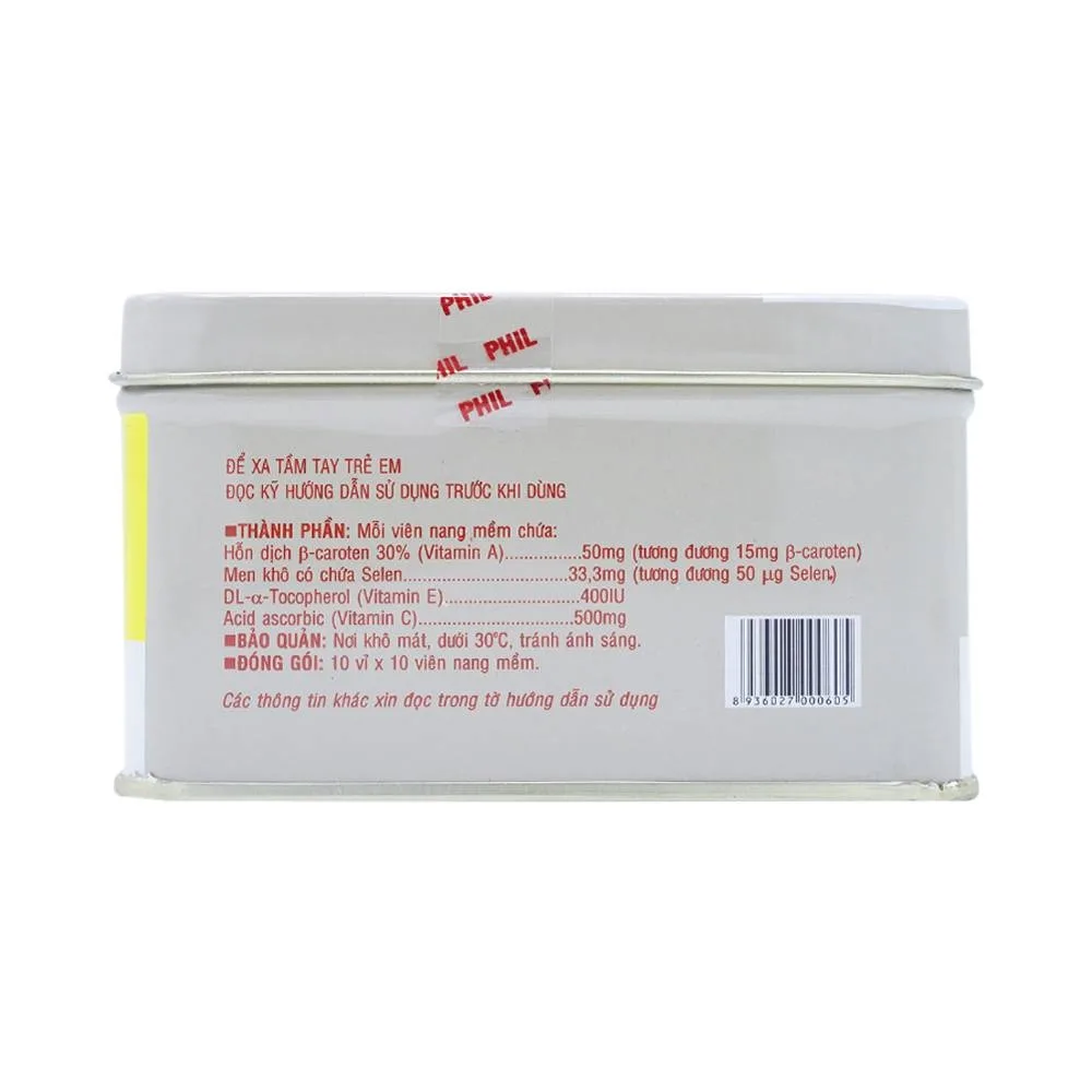 Hình ảnh Thuốc Belafcap Phil cung cấp vitamin, khoáng chất, tăng đề kháng (10 vỉ x 10 viên)
