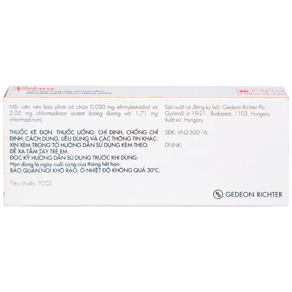 Hình ảnh Thuốc tránh thai hằng ngày Belara Gedeon (1 vỉ x 21 viên)