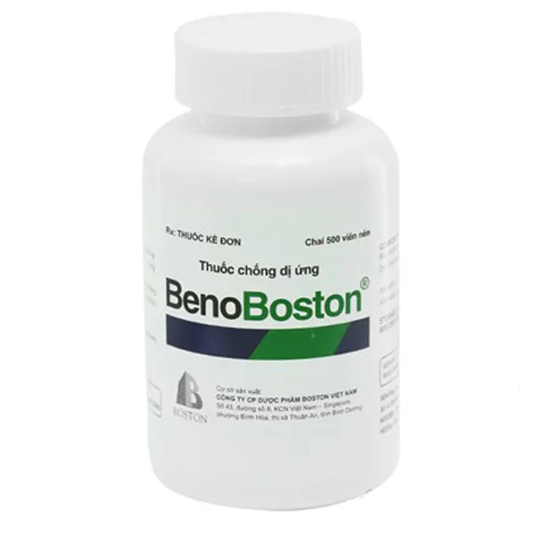 Hình ảnh Thuốc chống dị ứng BenoBoston điều trị viêm mũi dị ứng, mày đay cấp tính (500 viên)
