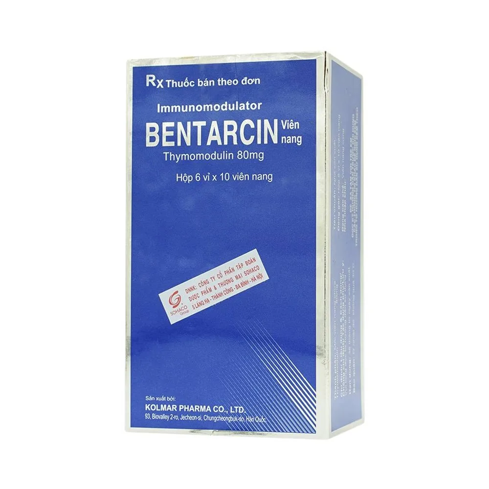 Hình ảnh Thuốc Bentarcin 80mg Kolmar chống ung thư, hỗ trợ điều trị tác động vào hệ miễn dịch (6 vỉ x 10 viên)