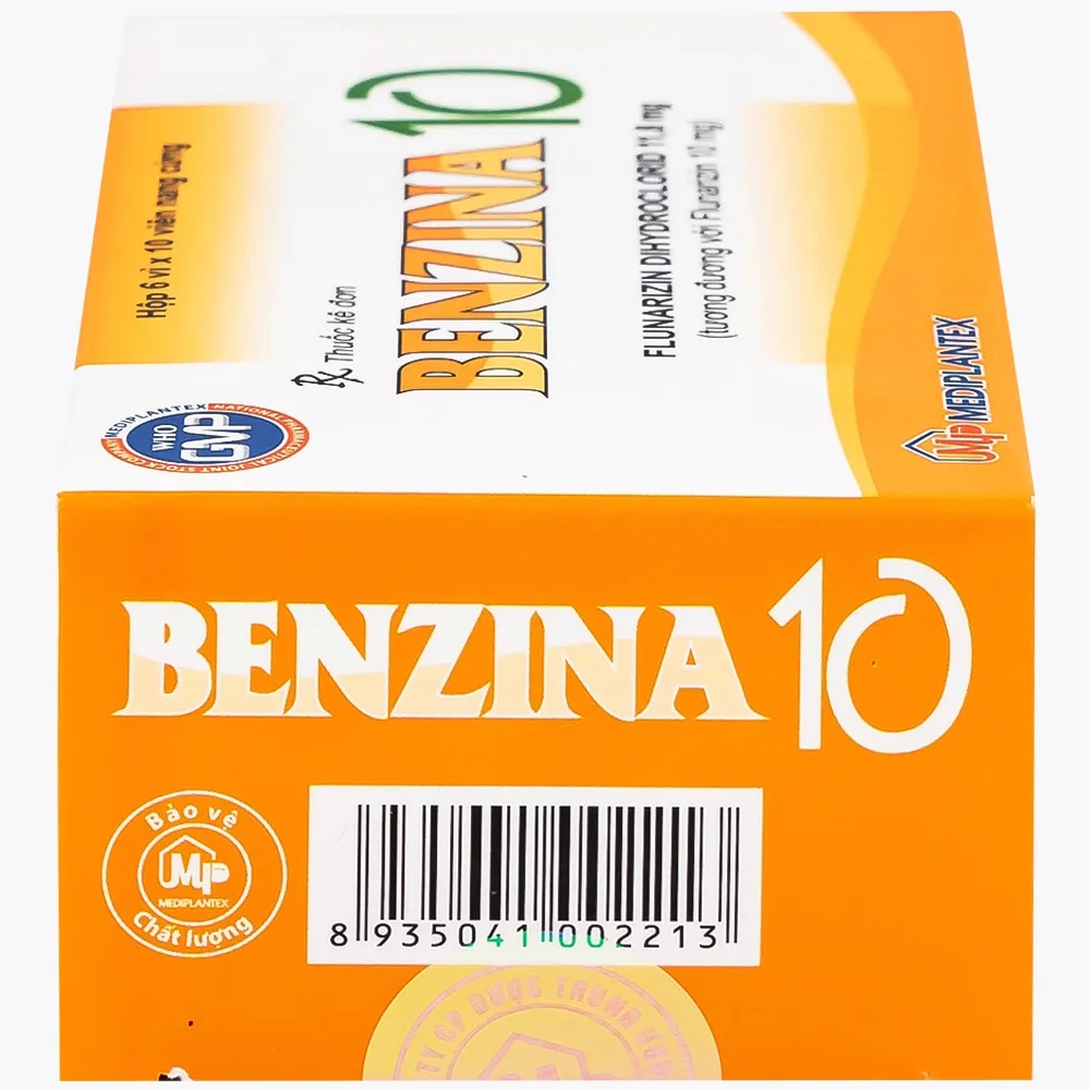 Hình ảnh Thuốc Bezina 10 Mediplantex điều trị dự phòng cơn đau nửa đầu (6 vỉ x 10 viên)