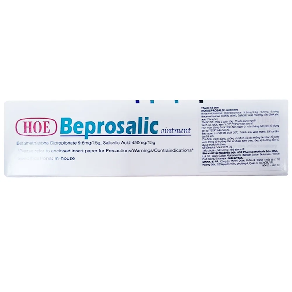 Hình ảnh Thuốc mỡ Beprosalic Ointment HOE Pharmaceuticals điều trị vảy nến, viêm da (15g)